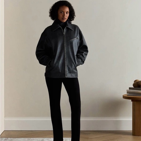 Quince Black Ponte Straight Leg Pants Sz L Ultra Stretch - Picture 4 of 8